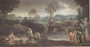 Annibale Carracci Fishing (mk05) oil painting